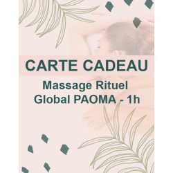 Carte cadeau massage rituel global paoma 1h
