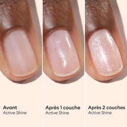 Application vernis active shine manucurist