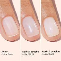 Application vernis active bright manucurist