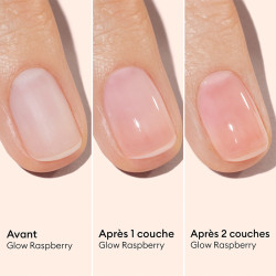 Application vernis active glow manucurist