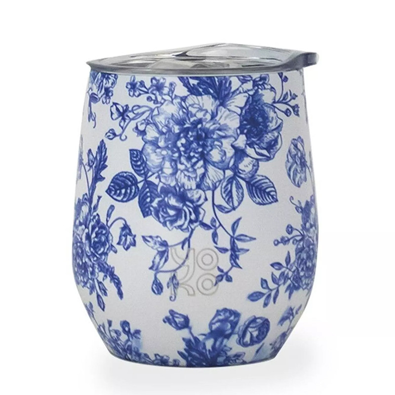 Mug Isotherme Toile de Jouy Bleu 250 ml - YOKO DESIGN