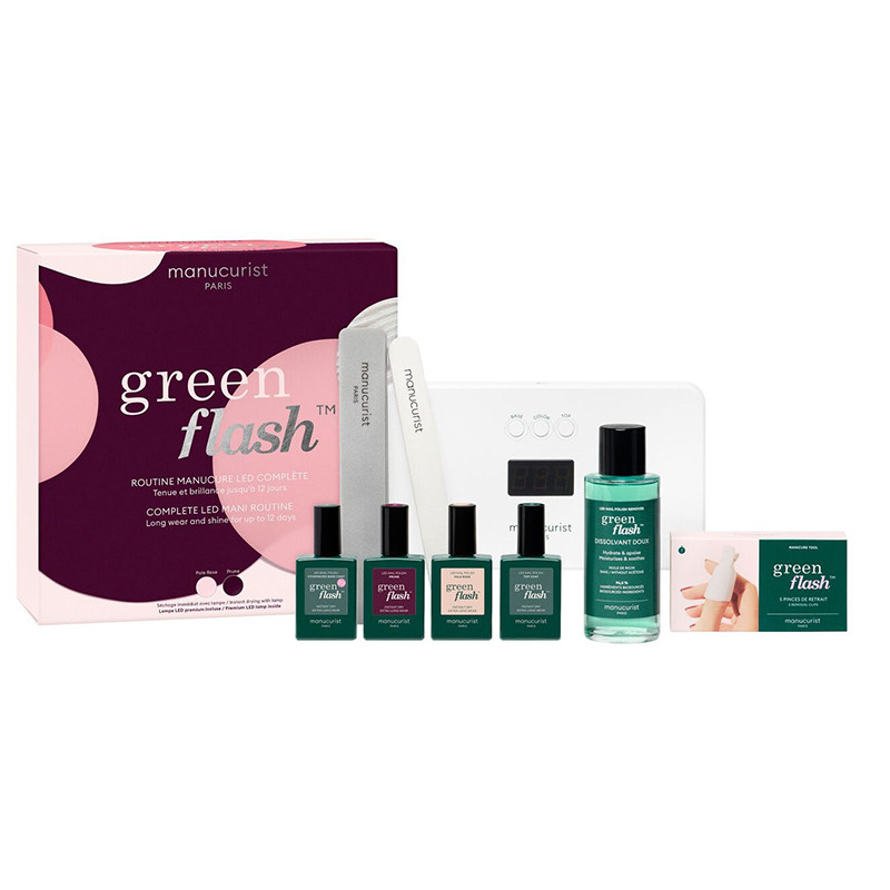 Kit Vernis Semi Permanent Coffret Green Flash Led - MANUCURIST